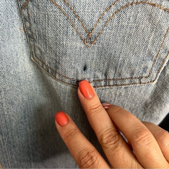 Levi’s 505s Straight Distressed Short Denim Jeans - Picture 10 of 13